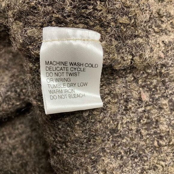 CAROLYN TAYLOR Essential VINTAGE ForBy Design Women’s Zipper Sweater Brown Large - Picture 6 of 10